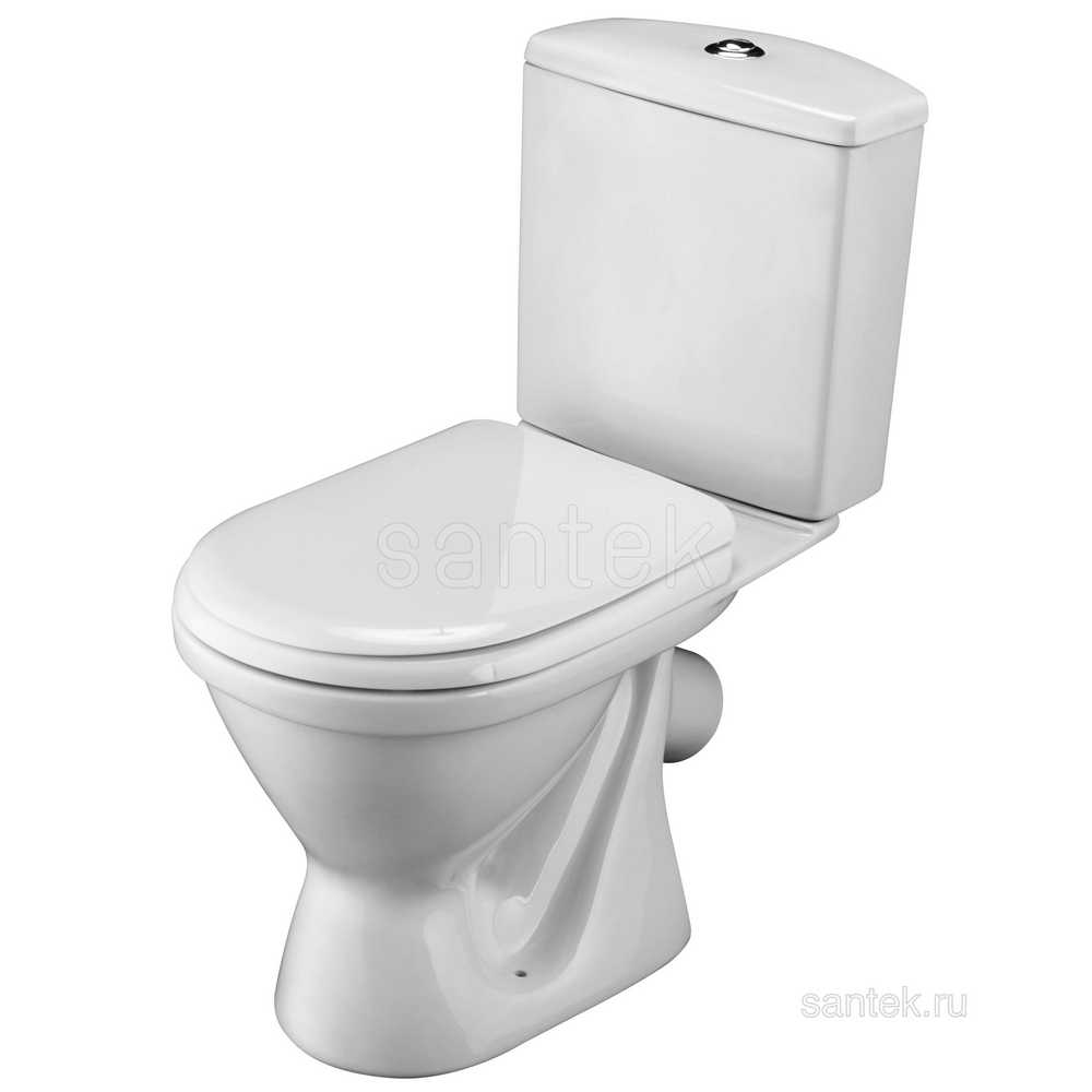 Унитаз компакт "Алькор" 2РА PP сид. полипр. белый /Santek/ 1WH302196