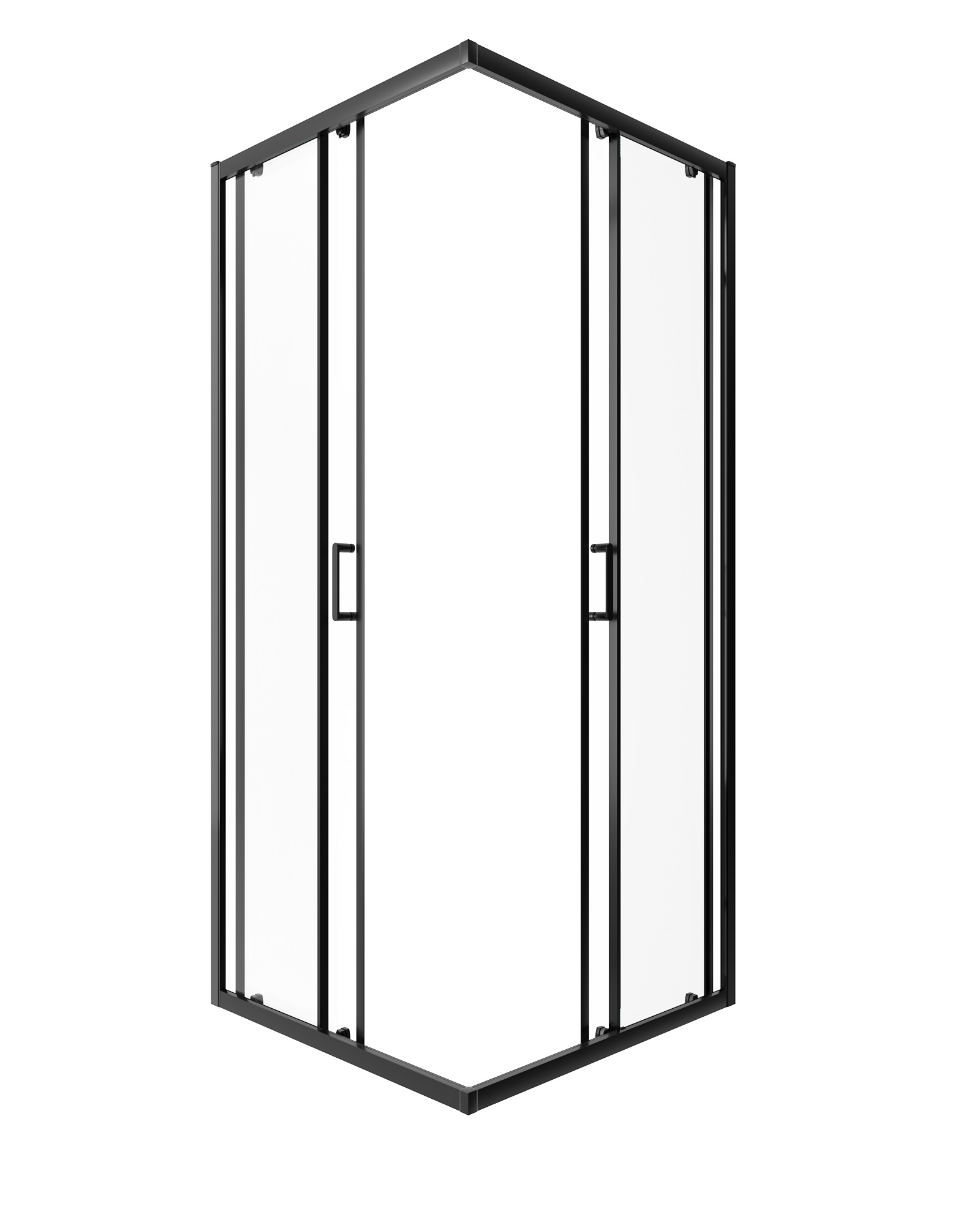 Душ. ограждение 90x90x200 ALEX BAITLER AB1490B1 квадратное, прозрачное/черный