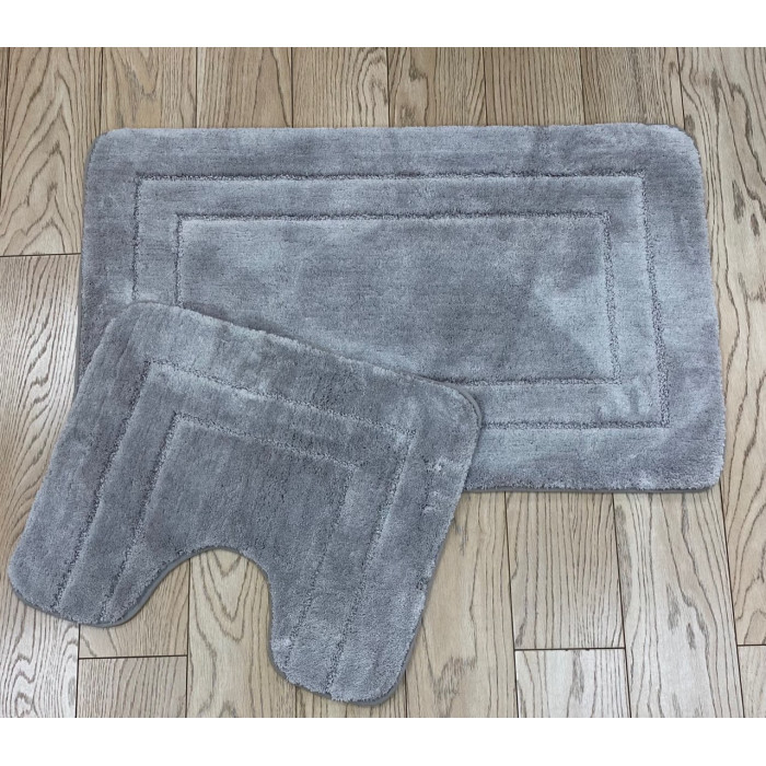 Коврик для ванной 2 предм. ZALEL EXCLUSION 60х100 + 50х60 grey