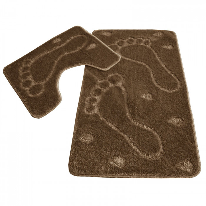 Ковриков набор 2-пр ZALEL 55х85 45х55 D.BROWN