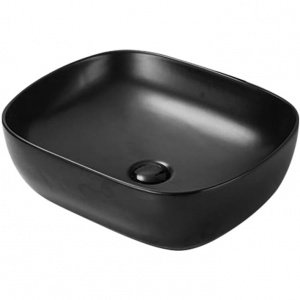 Умывальник накладной SantiLine 49 SL-1105MB. Черный матовый