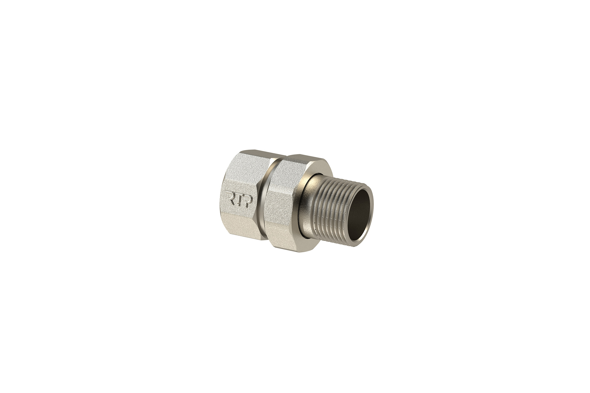 Американка латунная никелирован. прямая  1/2" г/ш РТП 25190
